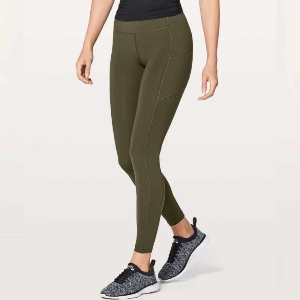 Lululemon Speed Up Tight DWR 28"Dark Olive size 6 - Picture 3 of 11